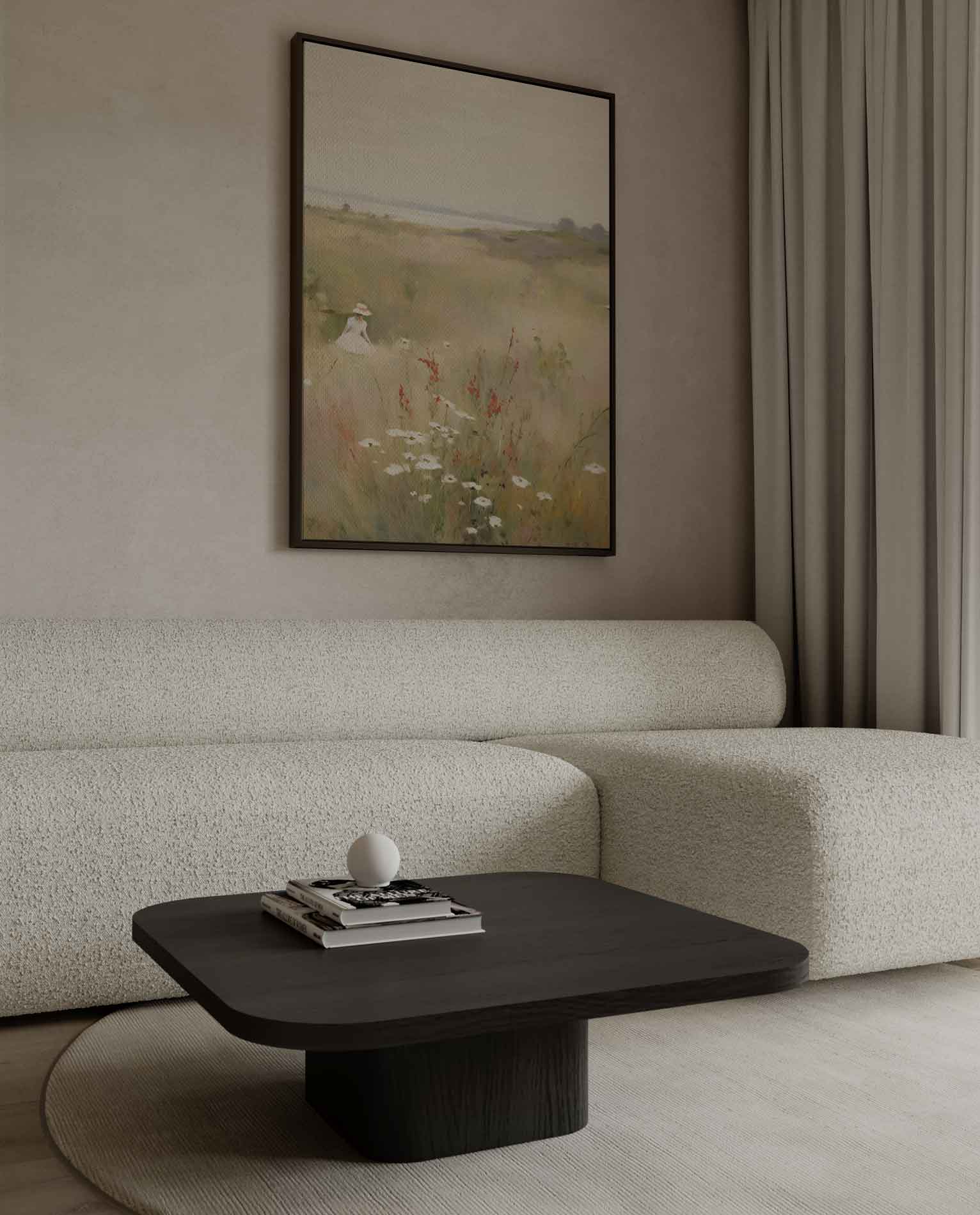 Vredig Zomerlandschap Kunstwerk-canvas-dibond-plexiglas-wanddecoratie-WallArtistic