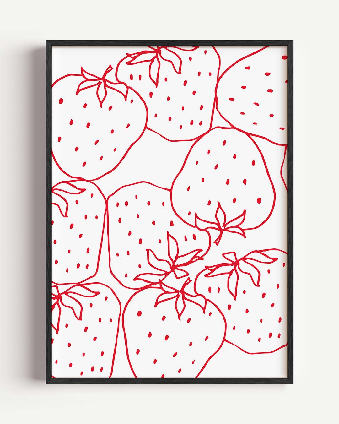 Frisse Aardbeientekening Poster-WallArtistic