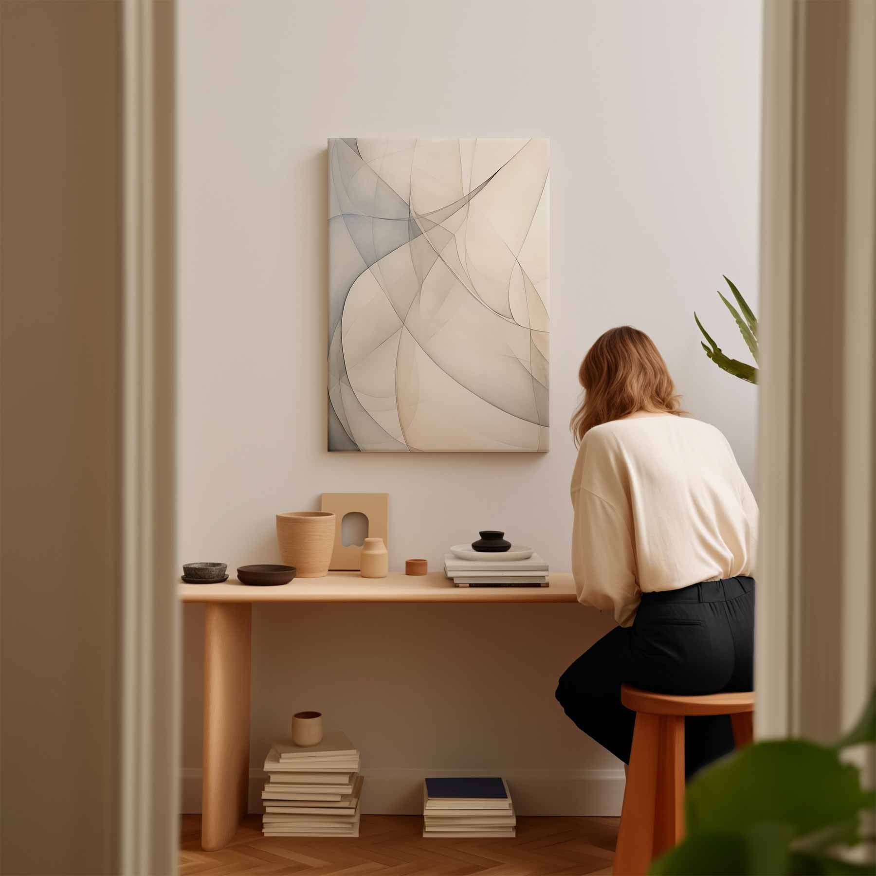 Zachte Lijnen Symfonie Kunstwerk-canvas-dibond-plexiglas-wanddecoratie-WallArtistic