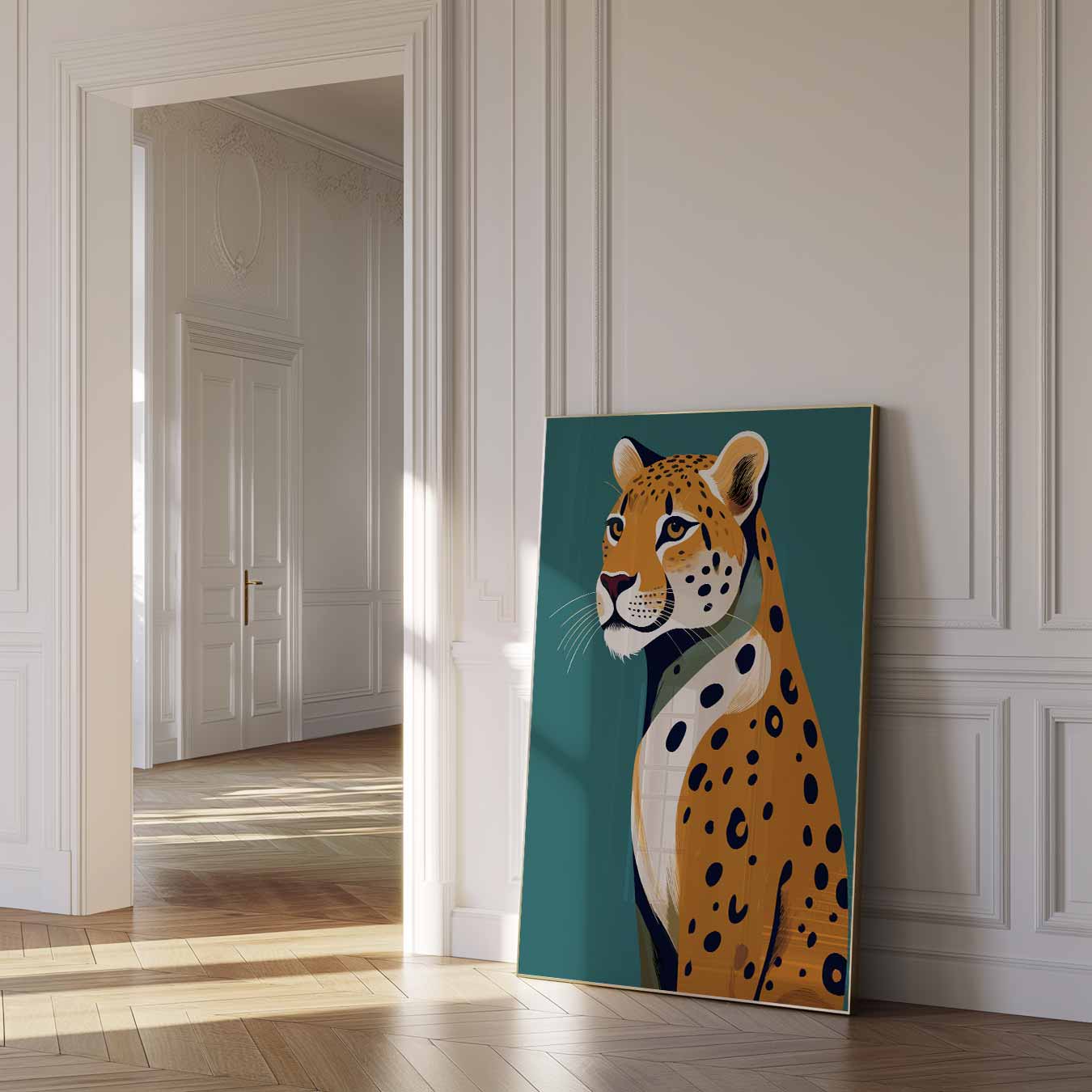 Elegante Luipaard Poster-WallArtistic