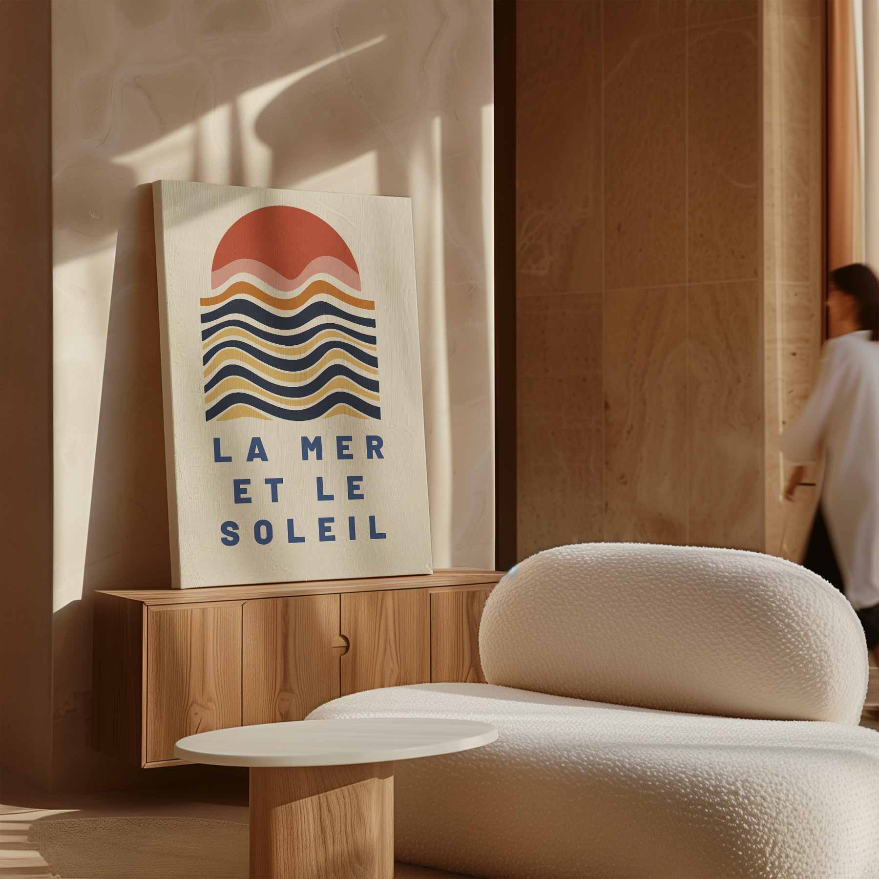Zonsondergang aan Zee Kunstwerk-canvas-dibond-plexiglas-wanddecoratie-WallArtistic