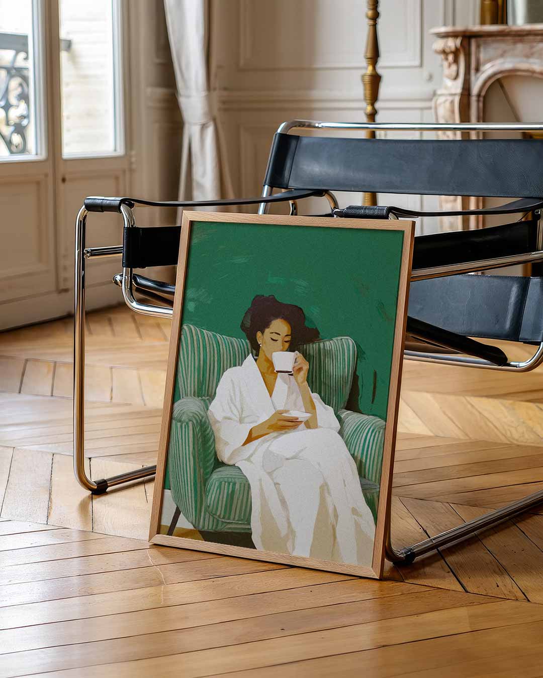 Ontspannen Ochtendmoment Poster-WallArtistic