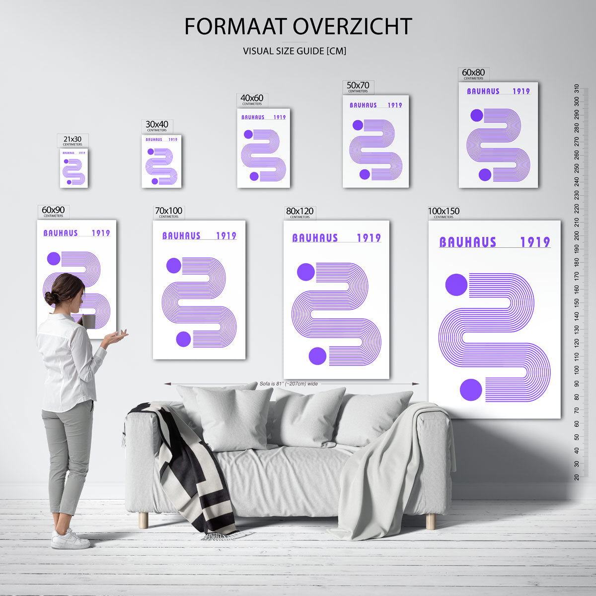 Lijnen en vlakken Poster