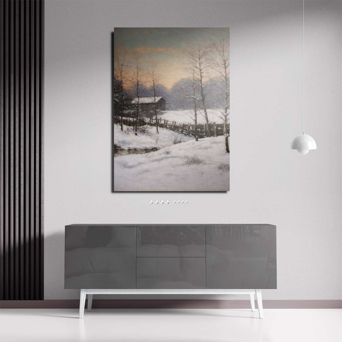 Winterse Rustieke Schoonheid Kunstwerk-canvas-dibond-plexiglas-wanddecoratie-WallArtistic