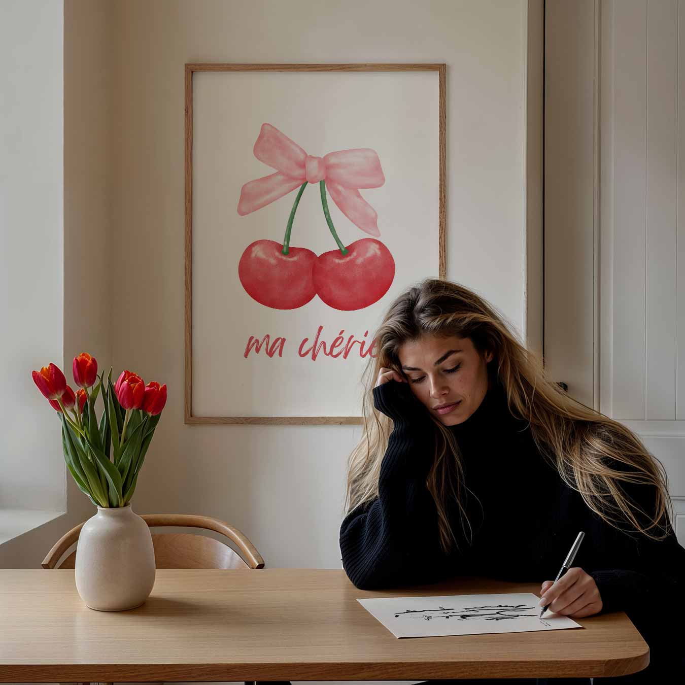 Ma Chérie Cherry Poster