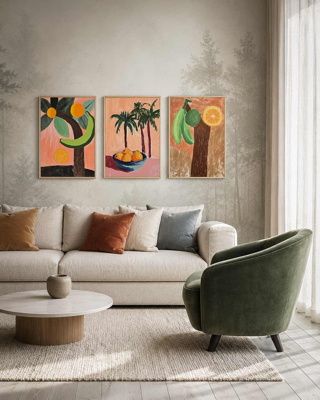 Fruitige vormen Posterset