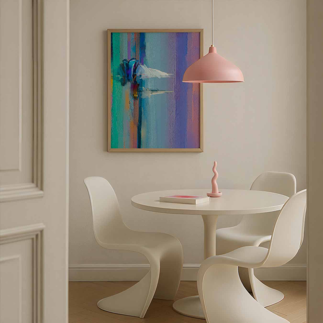 Abstracte Zeilboot Poster-WallArtistic