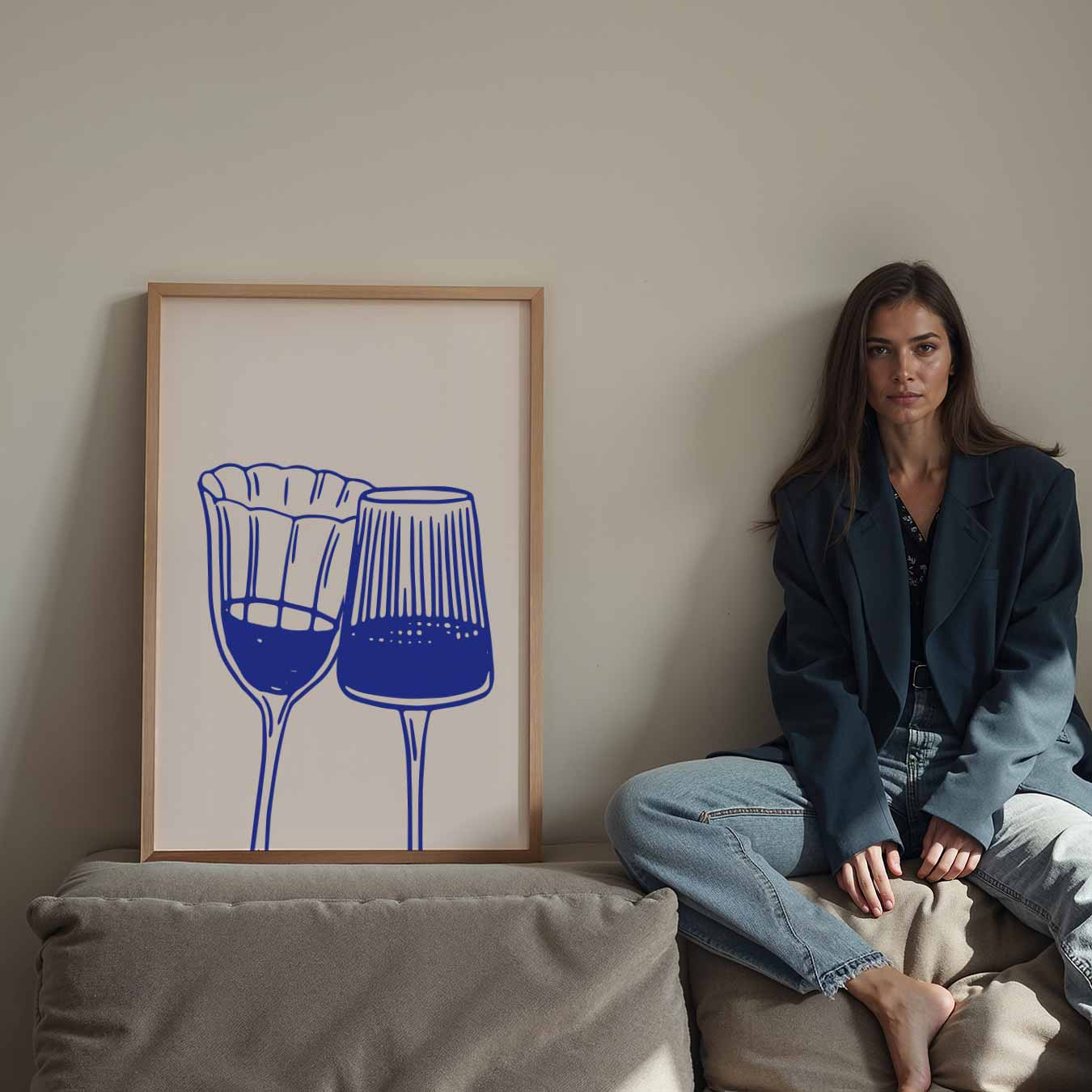 Stijlvolle Glasillustratie Poster-WallArtistic