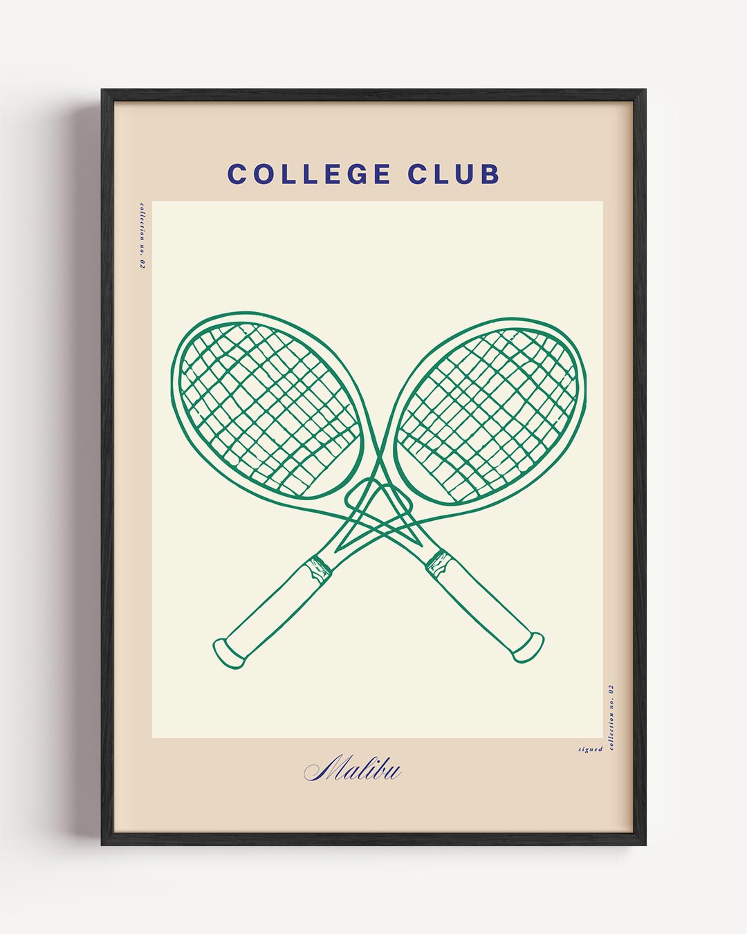 Stijlvolle Tennis Club Poster-WallArtistic