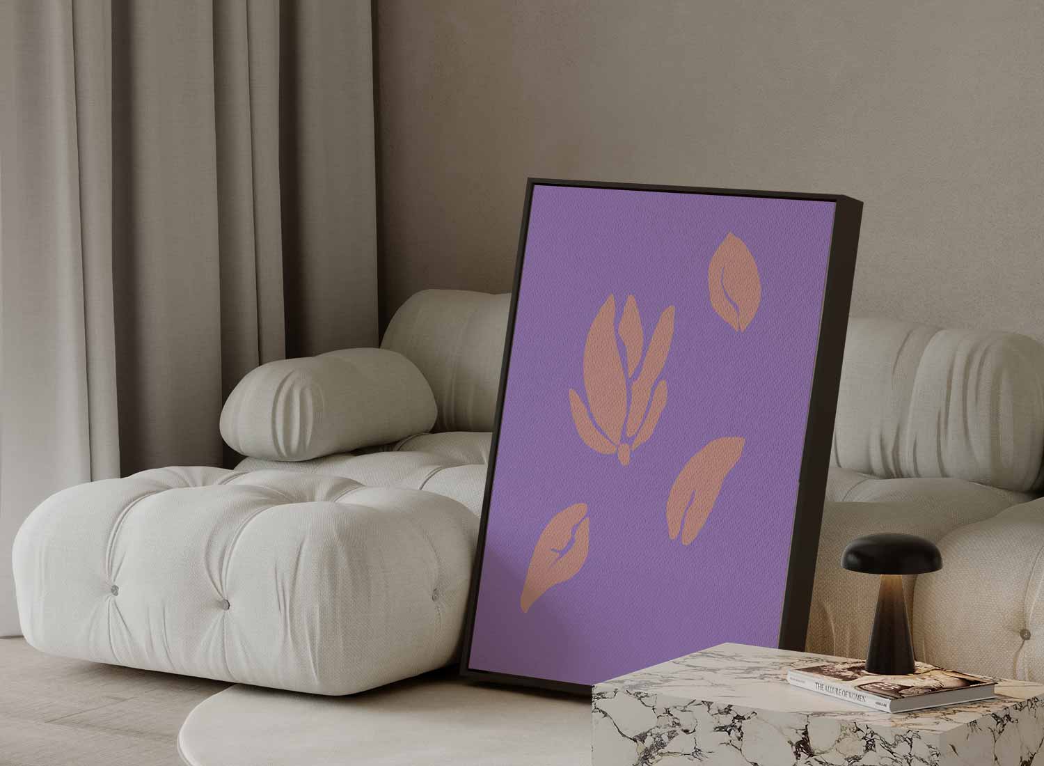 Vrolijke Bloesem Vormen Kunstwerk-canvas-dibond-plexiglas-wanddecoratie-WallArtistic