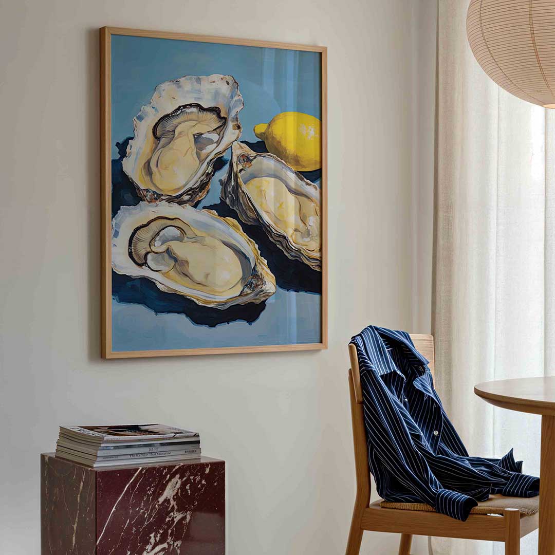 Oesters en citroen Poster