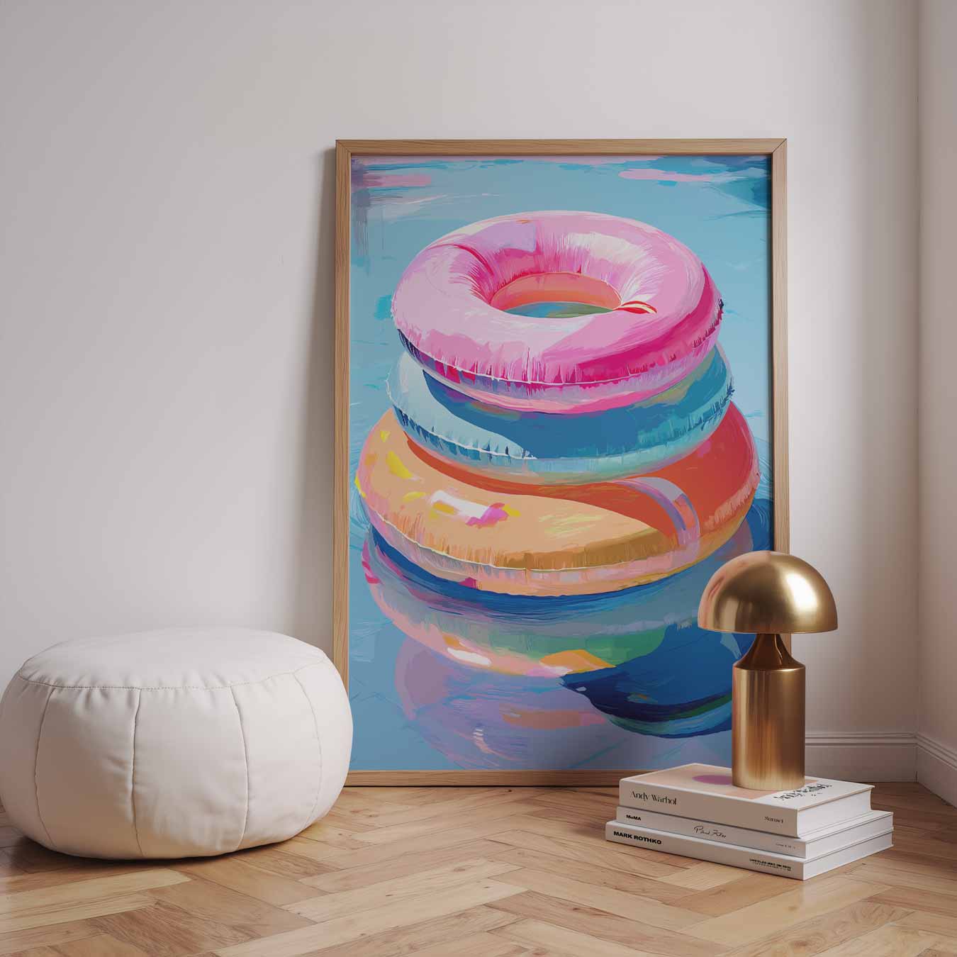 Zomerse Drijfplezier Poster-WallArtistic