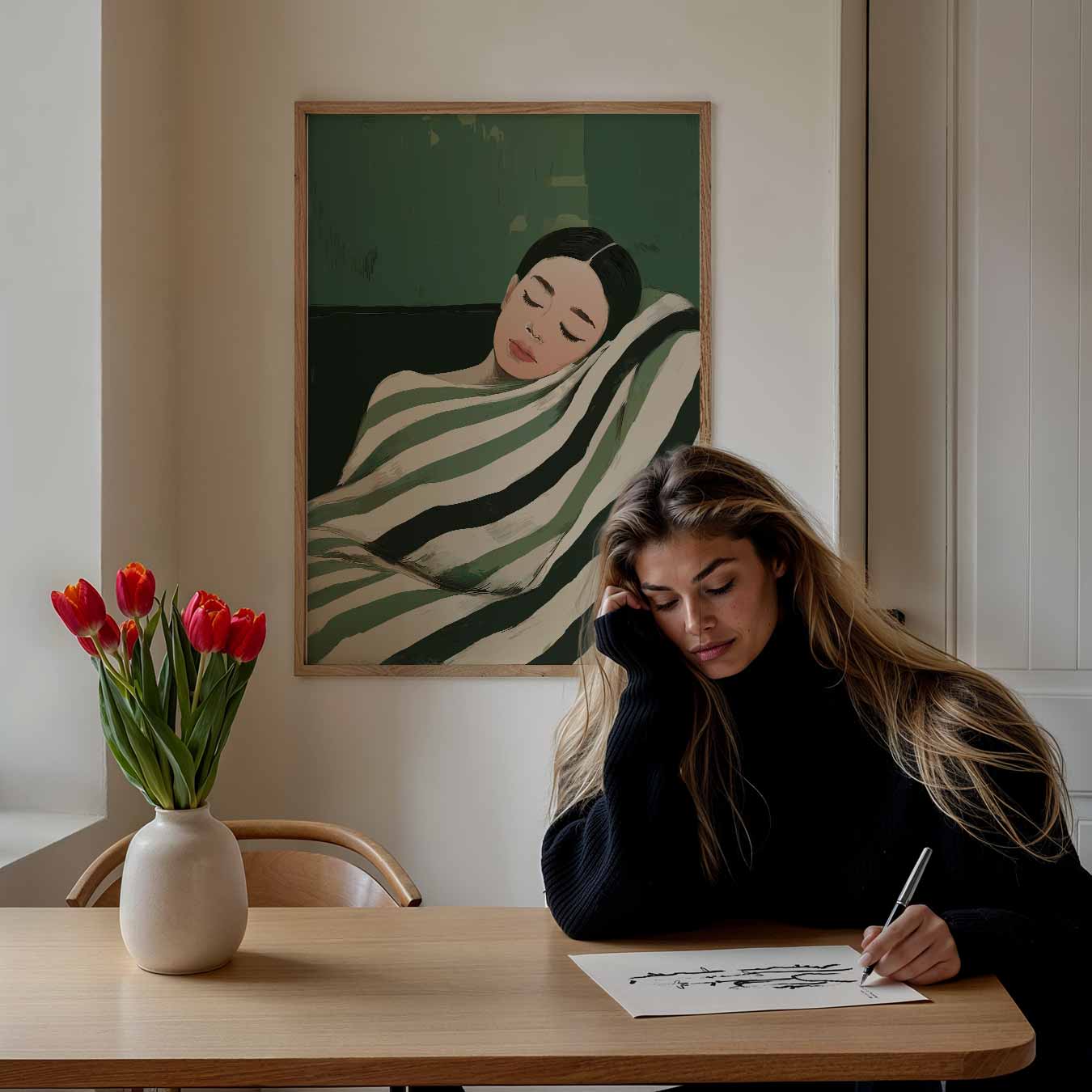 Dromerige Groen Getinte Poster