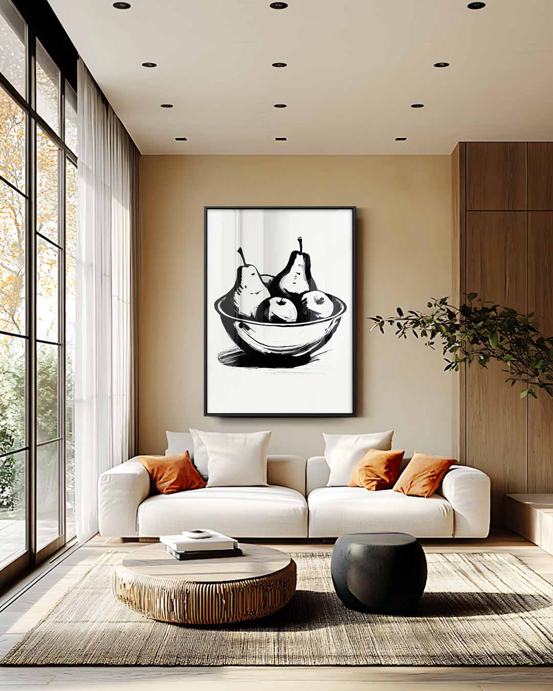Moderne Fruitstilleven Illustratie Kunstwerk-canvas-dibond-plexiglas-wanddecoratie-WallArtistic
