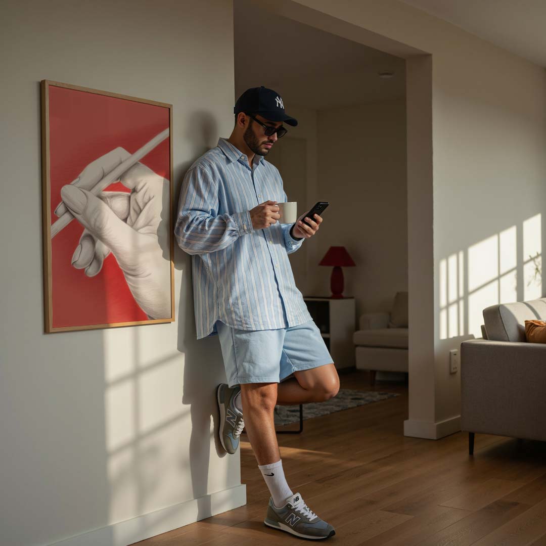 Handgetekende Kunst: Elegante Hand Poster-WallArtistic