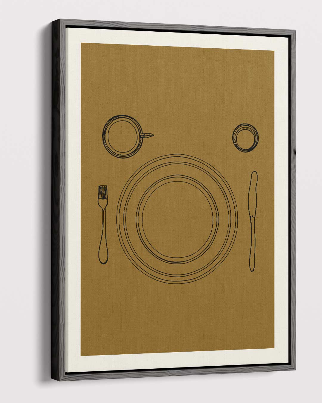 Eenvoudige Eettafelsetting Kunstwerk-canvas-dibond-plexiglas-wanddecoratie-WallArtistic