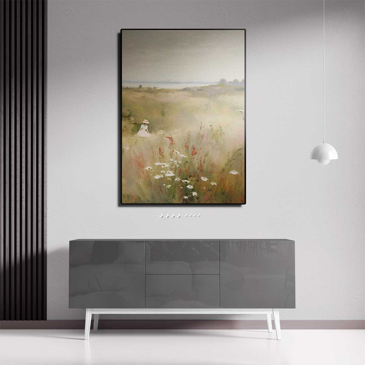 Vredig Zomerlandschap Kunstwerk-canvas-dibond-plexiglas-wanddecoratie-WallArtistic
