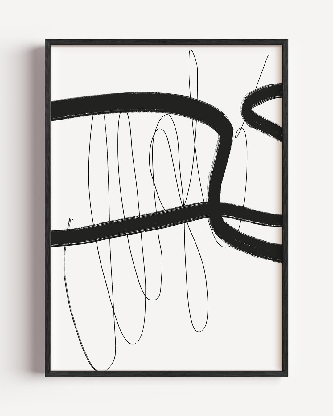 Abstracte Zwart-Wit Kunstposter-WallArtistic