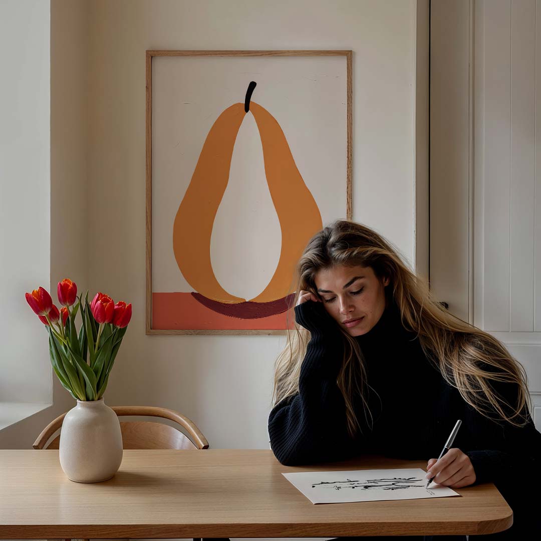 Moderne Peer Illustratie Poster-WallArtistic