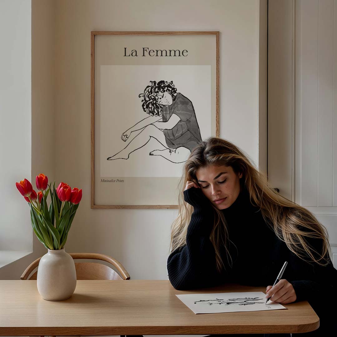 La Femme Minimalistische Kunstposter-WallArtistic