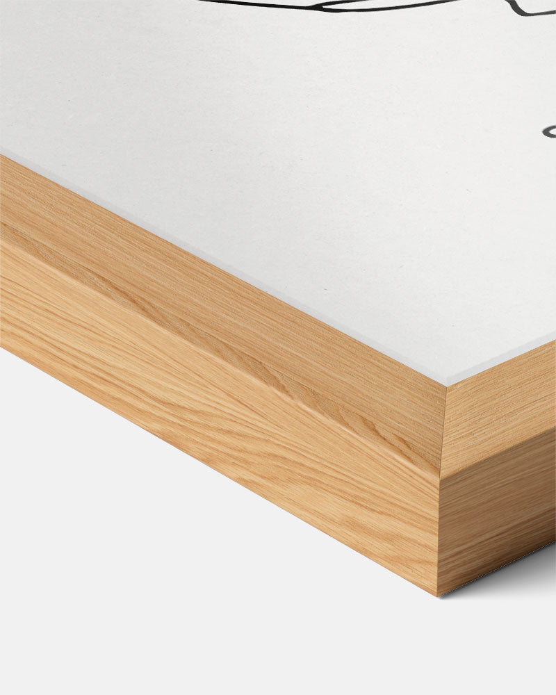 Elegante Bloemenvaas Schets Poster-WallArtistic