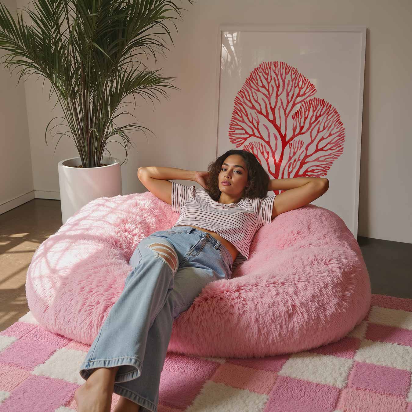 Rode Koraal Kunstposter-WallArtistic