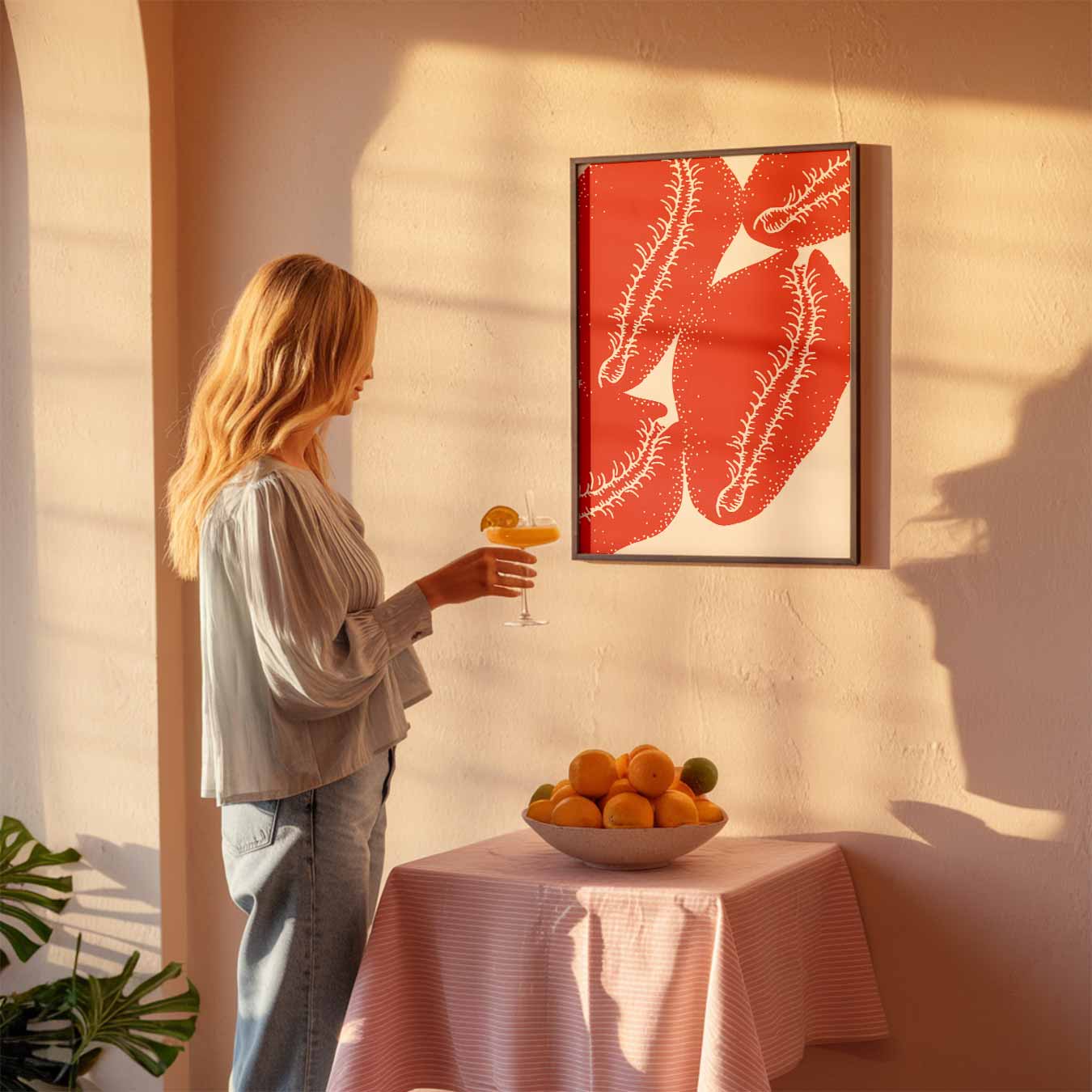 Bloeiende Flora Kunstposter