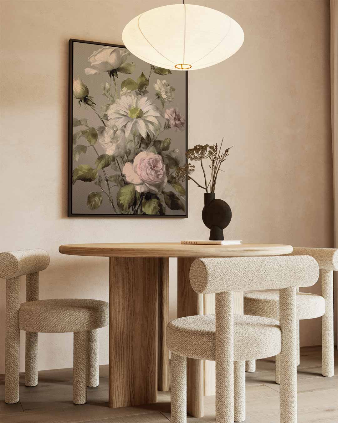 Bloemrijke Romantiek Kunstwerk-canvas-dibond-plexiglas-wanddecoratie-WallArtistic