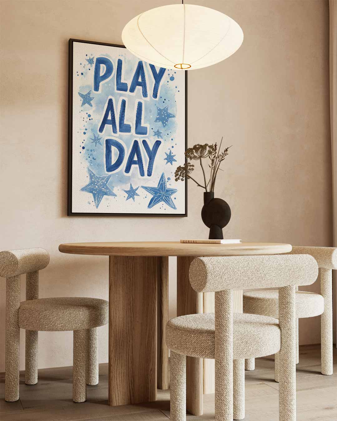Speelse Sterren Hemel Kunstwerk-canvas-dibond-plexiglas-wanddecoratie-WallArtistic
