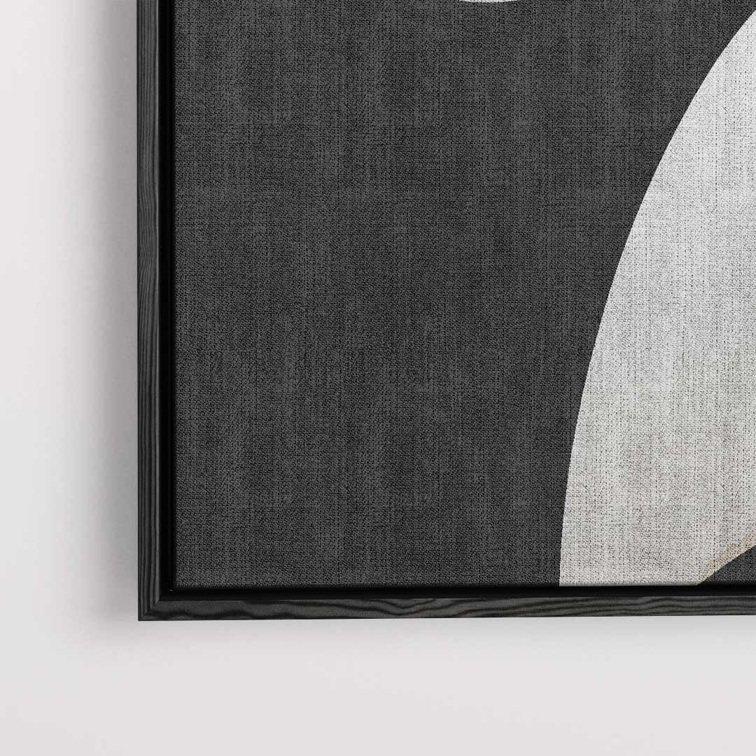 Zwart en Wit Abstractie Kunstwerk-canvas-dibond-plexiglas-wanddecoratie-WallArtistic