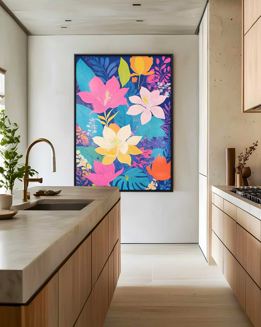 Krachtige Bloemenpracht Kunstwerk-canvas-dibond-plexiglas-wanddecoratie-WallArtistic