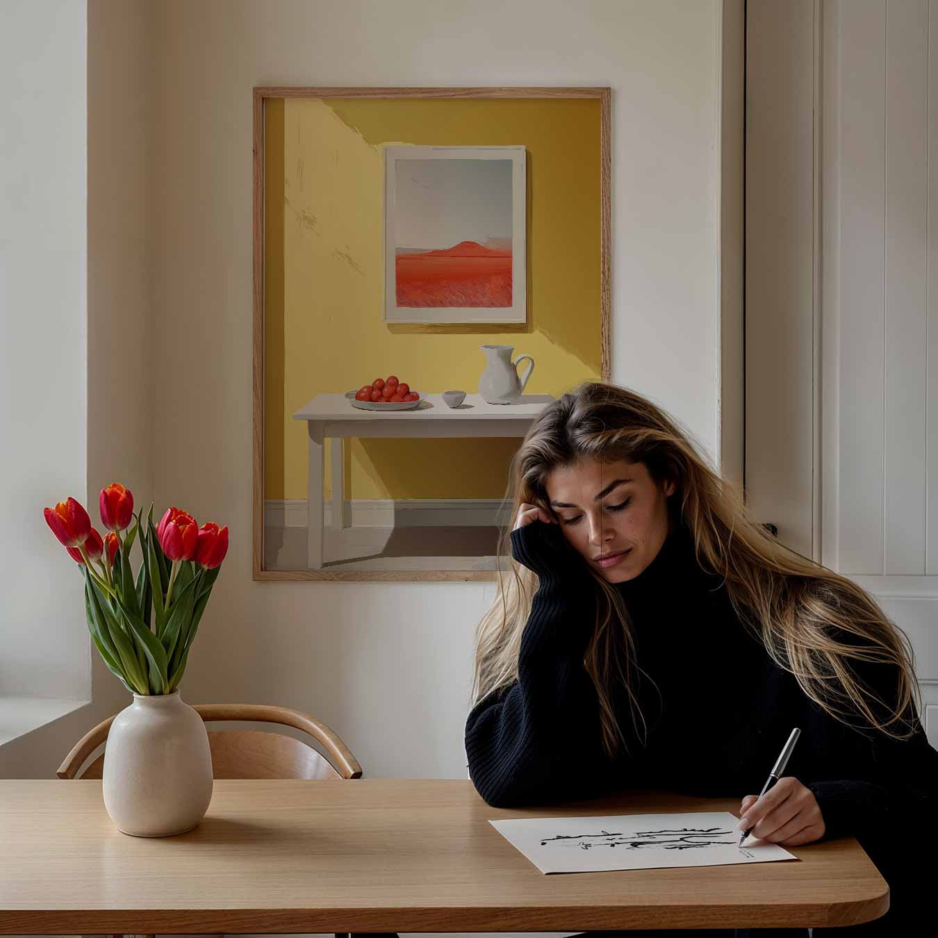 Zonnige Veldlandschap Poster-WallArtistic