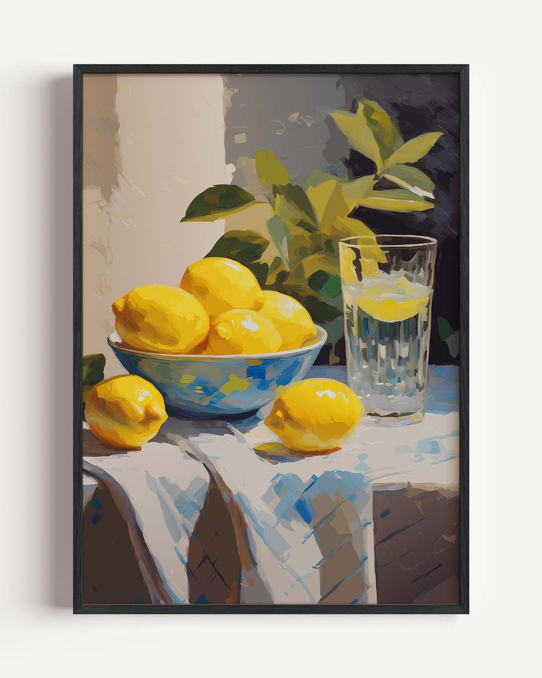 Zonnige Citroentafel Poster-WallArtistic