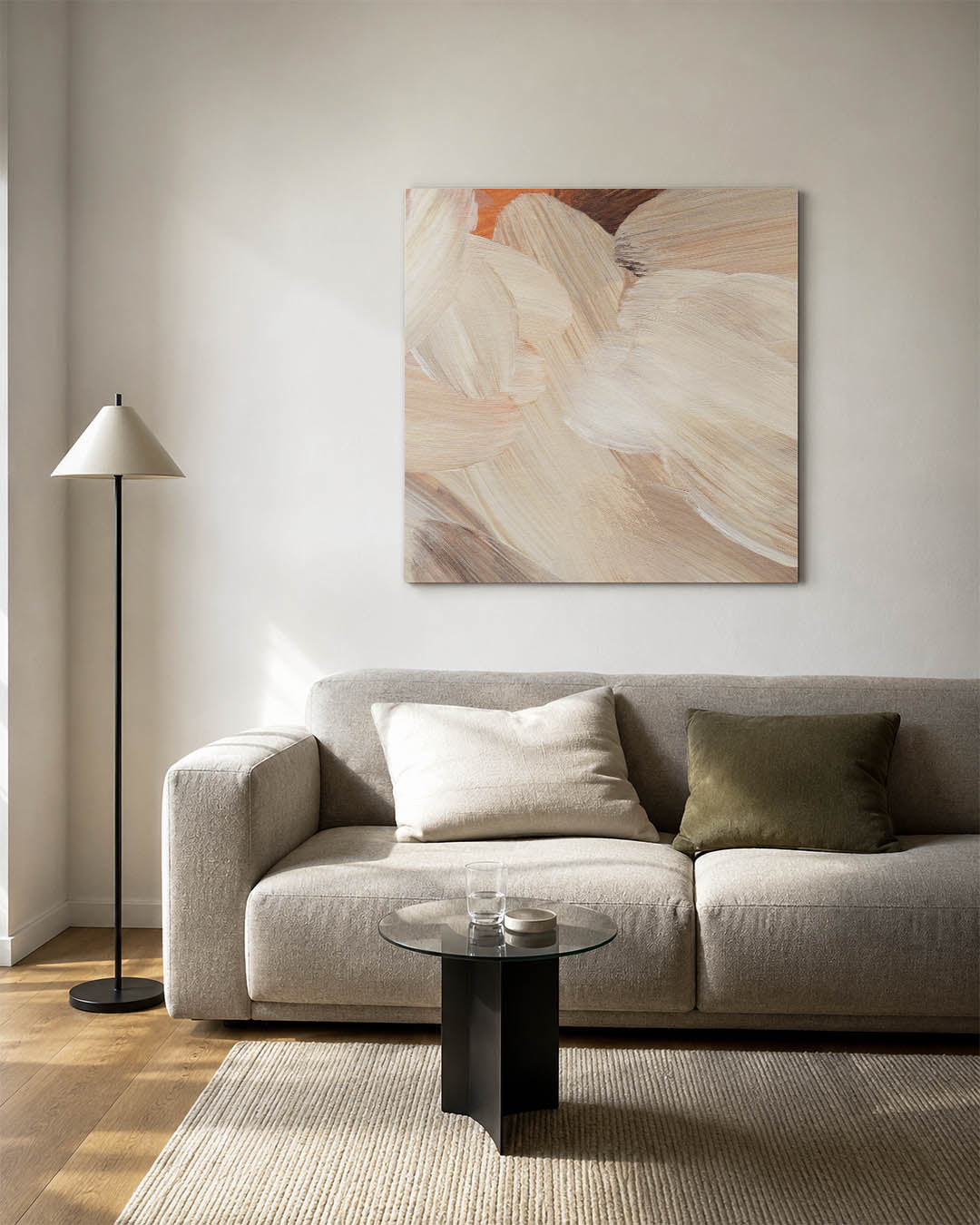 Organische penseelstreken Kunstwerk