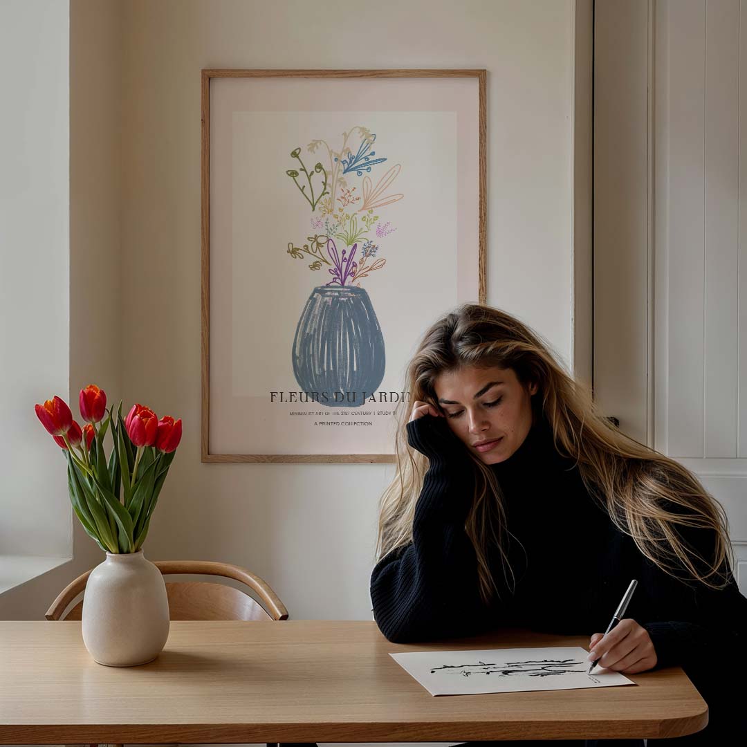 Modern Bloemenkunstwerk Poster-WallArtistic