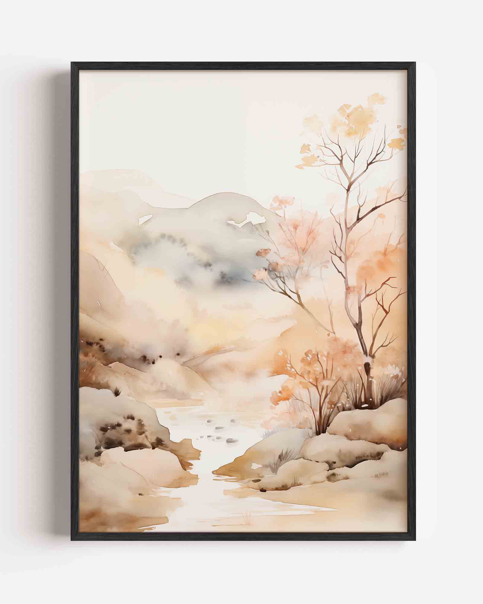 Landschap met bomen Poster