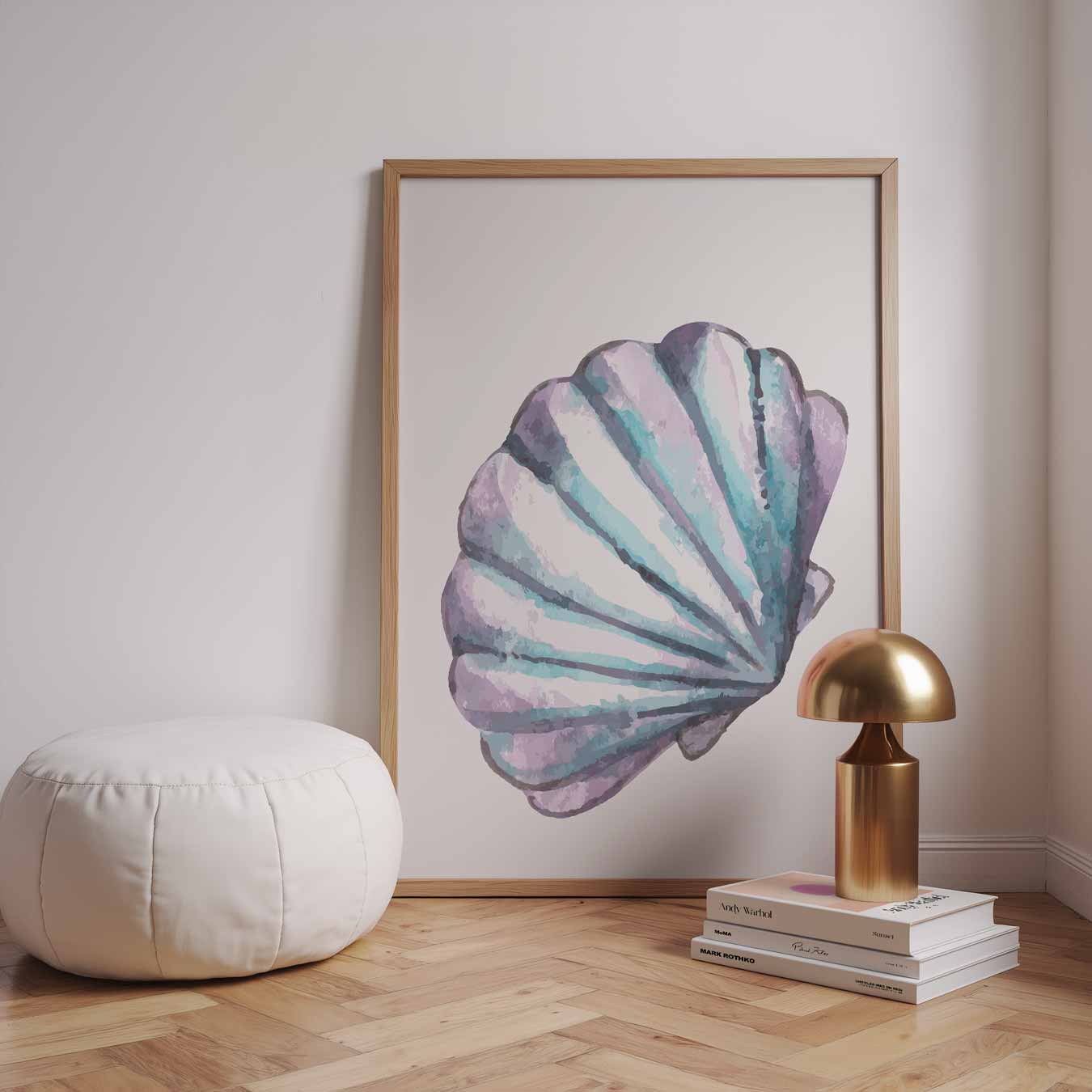 Pastelkleurige Schelp Poster-WallArtistic