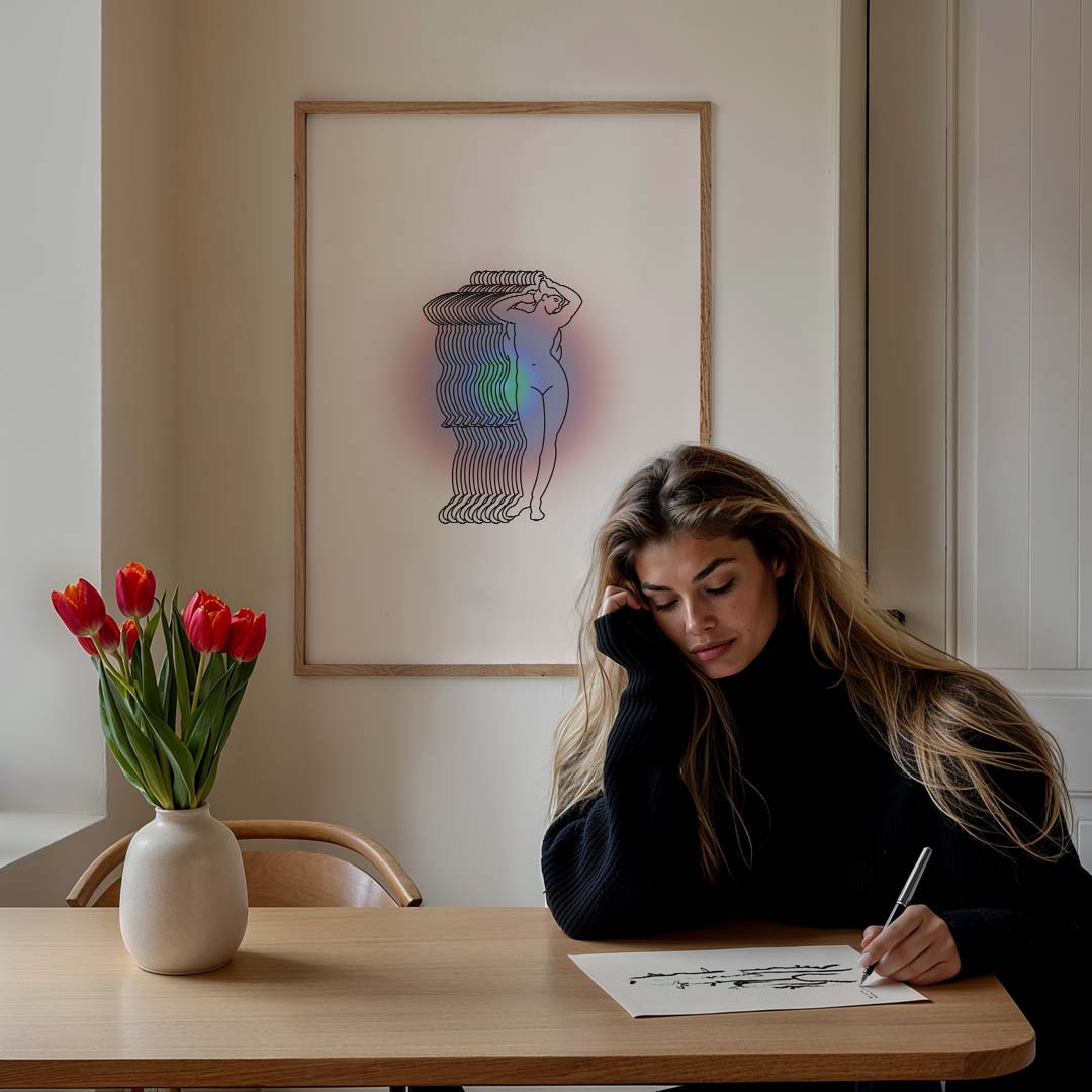 Abstracte Elegantie Vrouwelijke Vorm Poster-WallArtistic