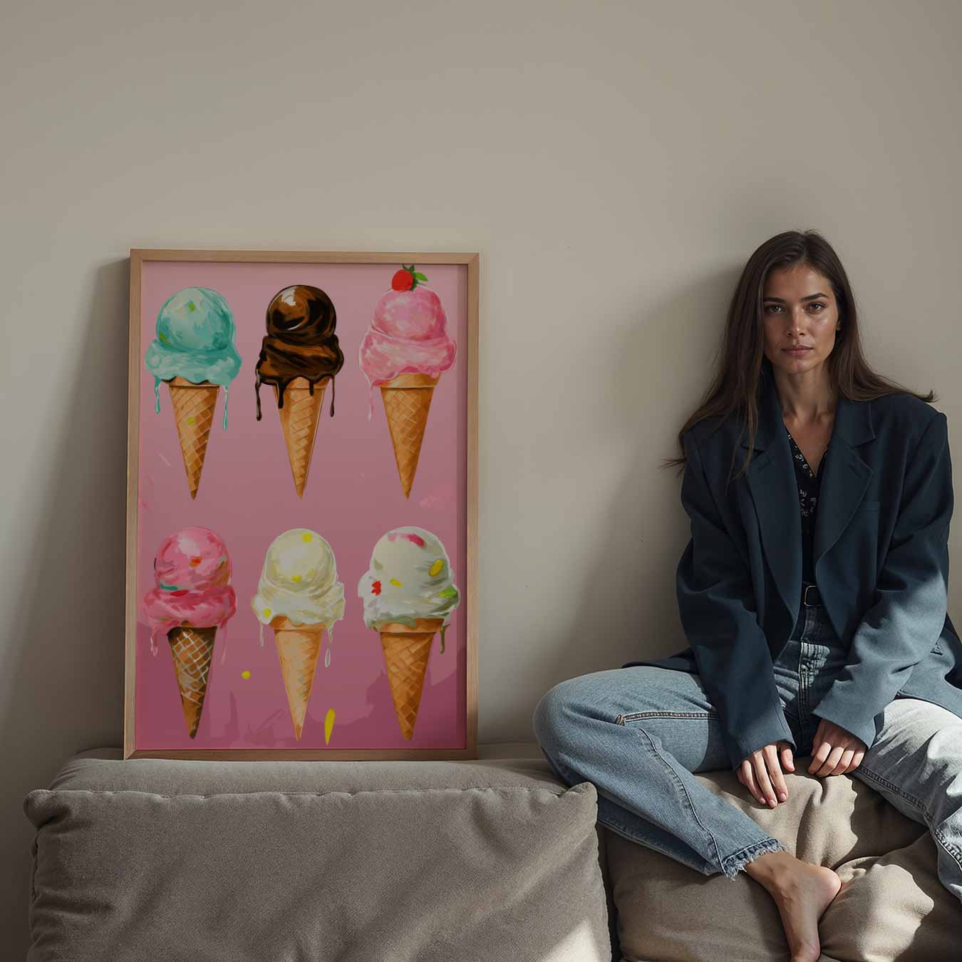 Zoete IJsco Fantasie Poster-WallArtistic