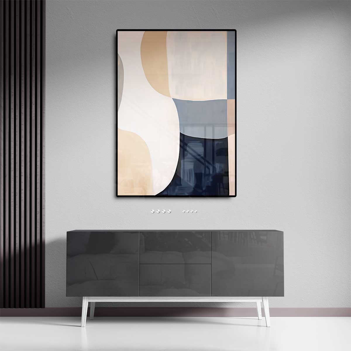 Abstracte Harmonie in Aardetinten Kunstwerk-canvas-dibond-plexiglas-wanddecoratie-WallArtistic