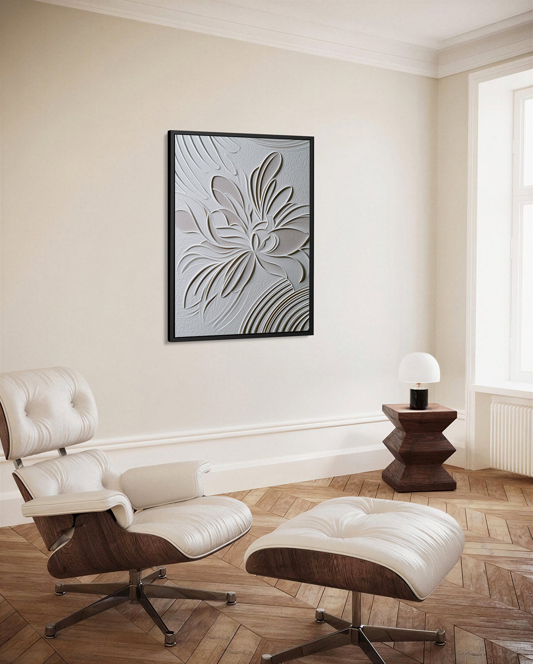 Organische lijnen bloem Kunstwerk