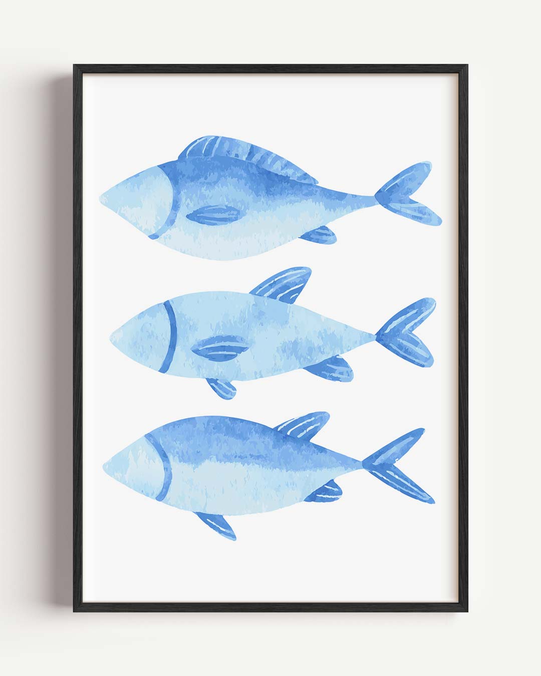 Waterverf Vissen Kunst Poster-WallArtistic