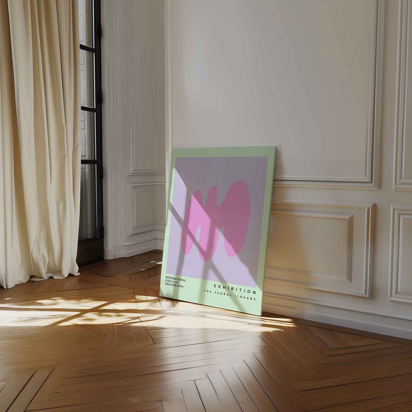 Abstracte Bloemvormen Kunstwerk-canvas-dibond-plexiglas-wanddecoratie-WallArtistic