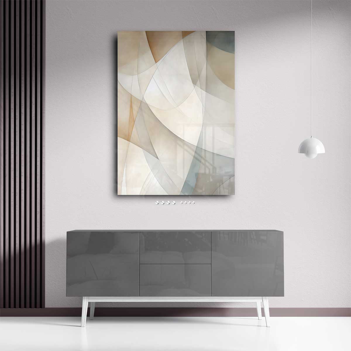 Harmonische Abstractie in Aardetinten Kunstwerk-canvas-dibond-plexiglas-wanddecoratie-WallArtistic