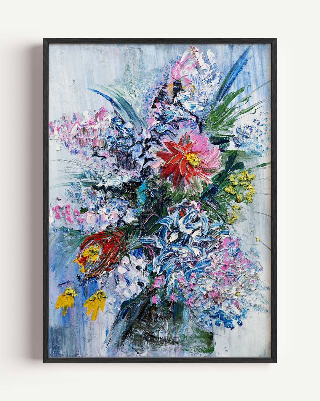 Bloemrijke Expressie Poster-WallArtistic