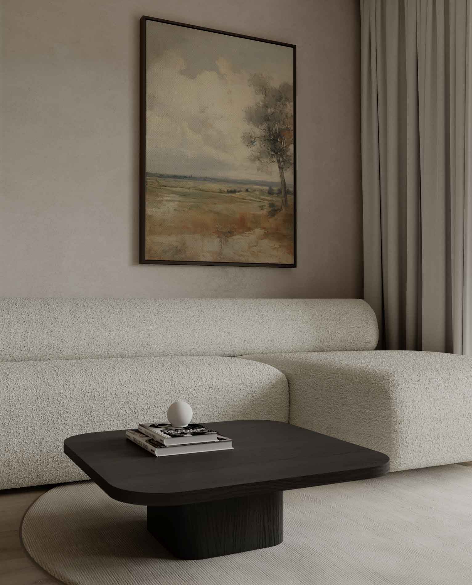 Landschap in Herfstsfeer Kunstwerk-canvas-dibond-plexiglas-wanddecoratie-WallArtistic
