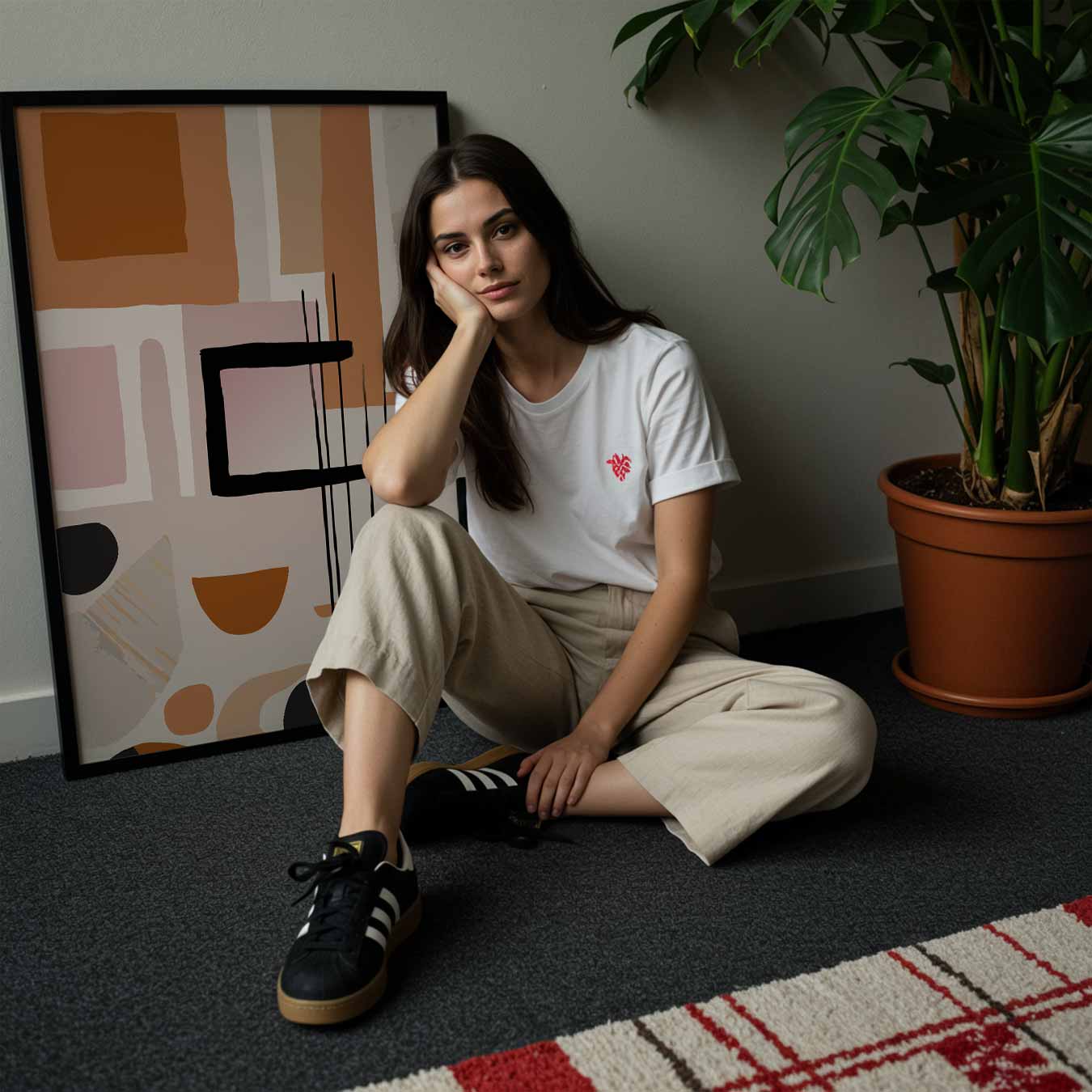 Abstracte Aardetinten Poster-WallArtistic