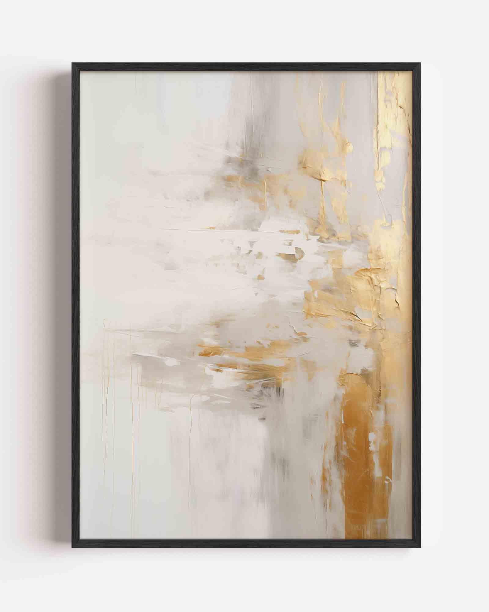 Goud en wit abstracte Poster
