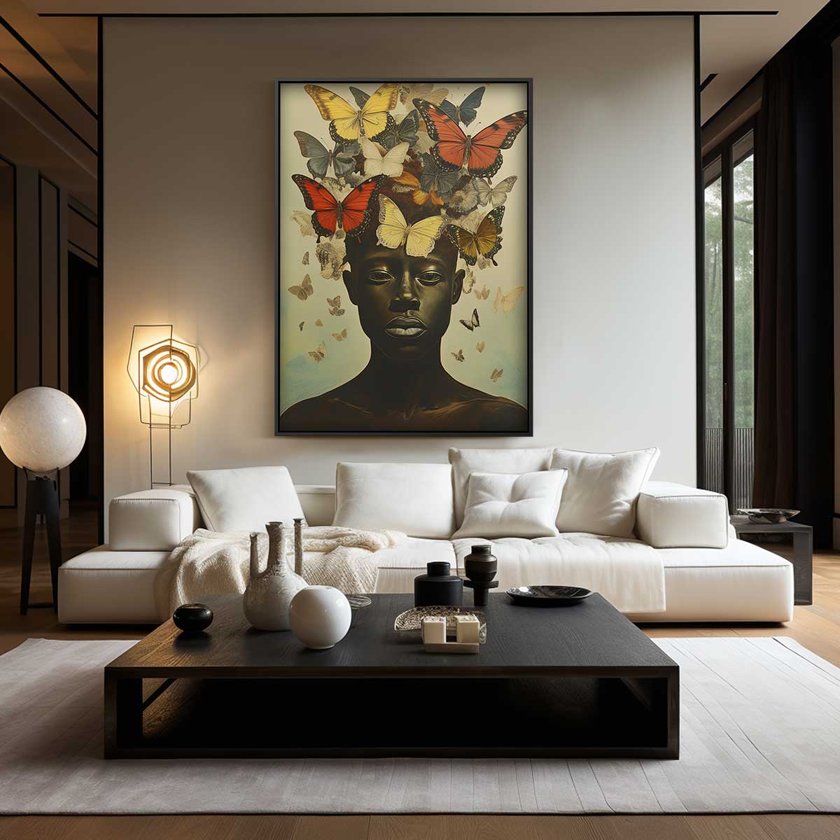 Vlinder Transformatie Kunstwerk-canvas-dibond-plexiglas-wanddecoratie-WallArtistic