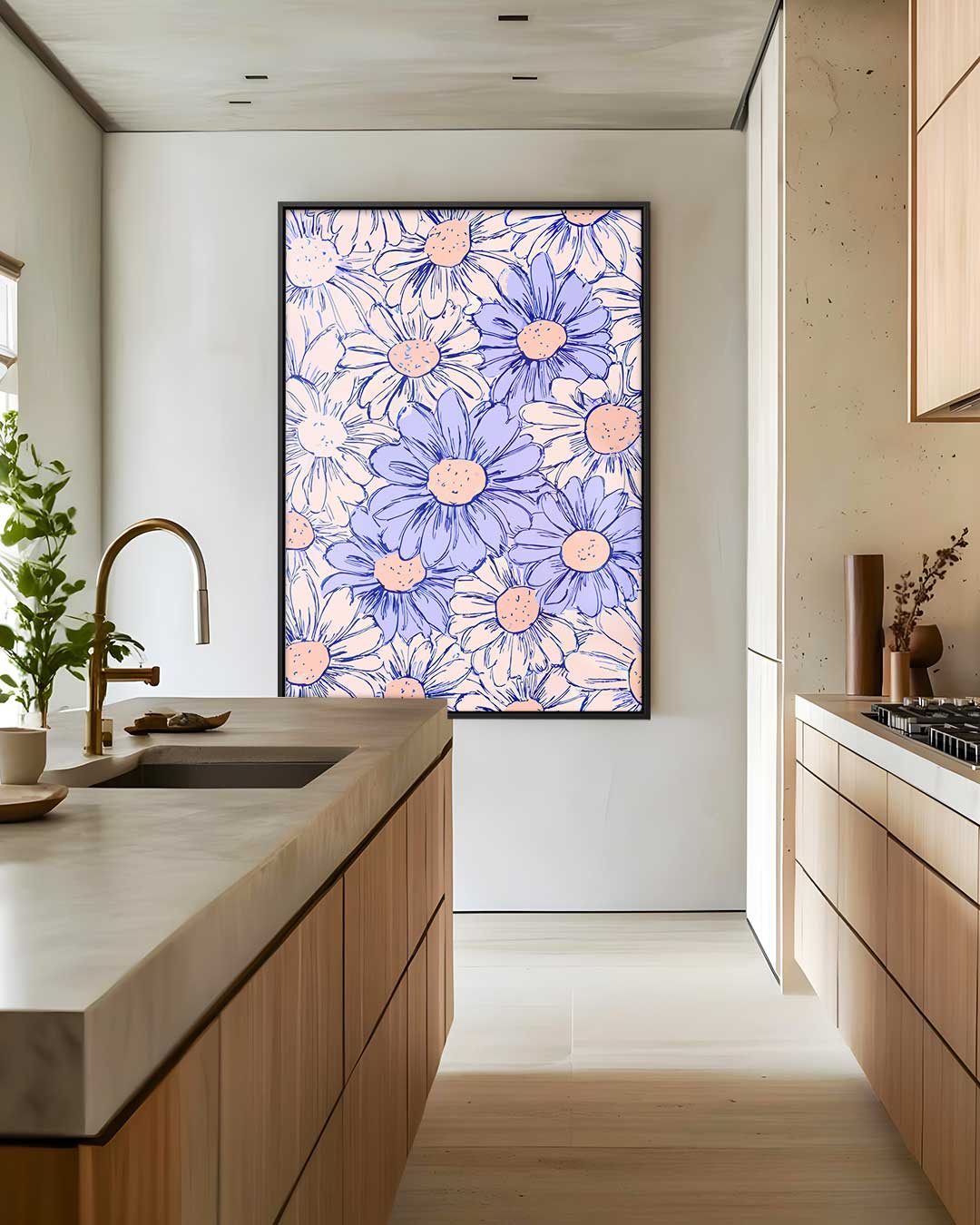 Vrolijke Bloemenpracht Kunstwerk-canvas-dibond-plexiglas-wanddecoratie-WallArtistic